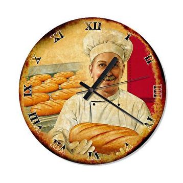 Cakasaat Eski Fırın Ve Ekmek Analog Duvar Saati