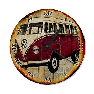 Cakasaat Eski Zeminde 70 Model Volkswagen Minibüs Duvar Saati
