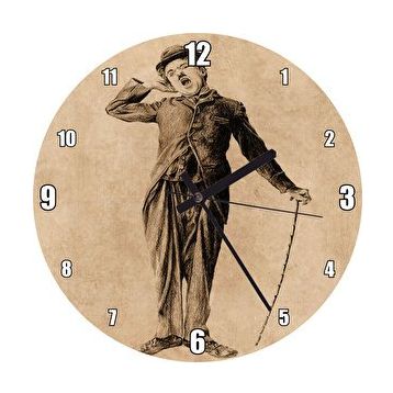 Cakasaat Esneyen Charlie Chaplin Duvar Saati Duvar Saati