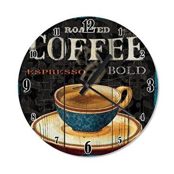 Cakasaat Espresso Kahve Fincanı Mutafak Tipi Duvar Saati
