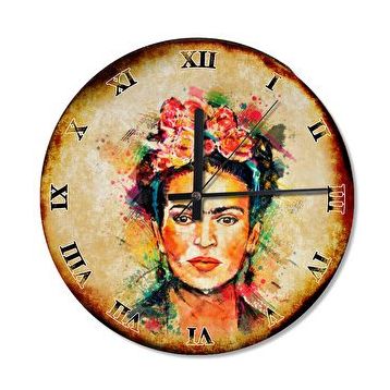 Cakasaat Frida Kahlo Roma Rakamlı Baskılı Duvar Saati