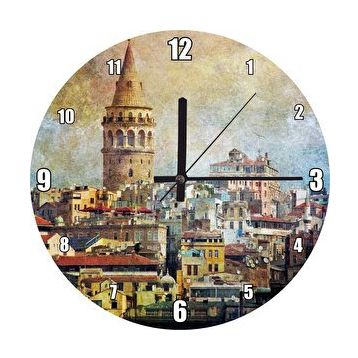 Cakasaat Galata Kulesinin Sanatsal Görsel Duvar Saati