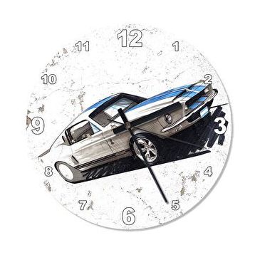 Cakasaat Gri Araba Tasarım Duvar Saati