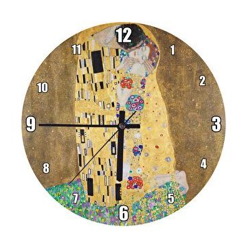 Cakasaat Gustav Klimt Öpücük Tablosu Duvar Saati