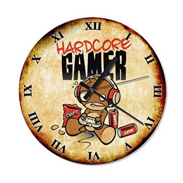 Cakasaat Hard Core Gamer Baskılı Duvar Saati