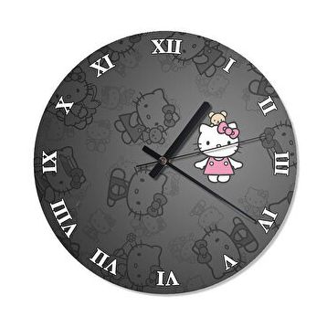 Cakasaat Hello Kitty Alice Tasarım Duvar Saati