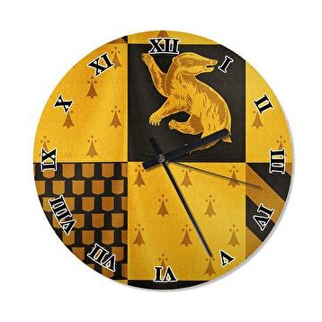 Cakasaat Hufflepuff Harry Potter Şekilli Duvar Saati