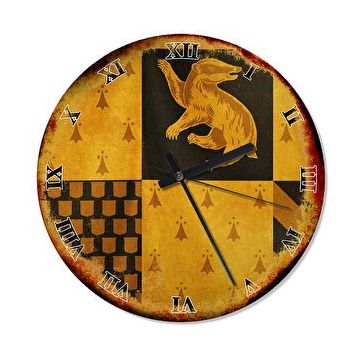 Cakasaat Hufflepuff Harry Potter Tasarım Duvar Saati