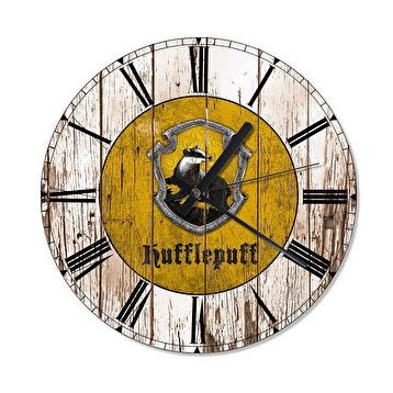 Cakasaat Hufflepuff Harry Potter Tasarım Duvar Saati