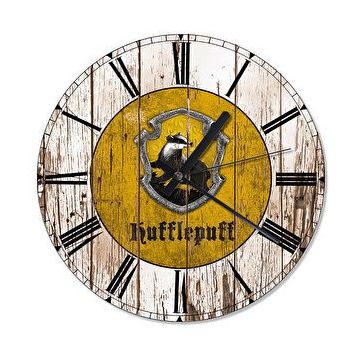 Cakasaat Hufflepuff Harry Potter Tasarım Duvar Saati