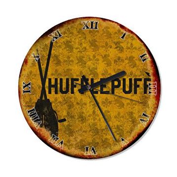 Cakasaat Hufflepuff Harry Potter Tasarım Duvar Saati