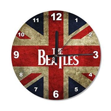 Cakasaat İngiliz Bayrak The Beatles Ahşap Duvar Saati