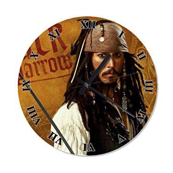 Cakasaat Jack Sparrow Analog Duvar Saati