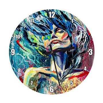 Cakasaat Kadınları Tasvir Eden Kaprisli Gerçeküstü Sanat Görseli Duvar Saati