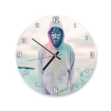 Cakasaat Okyanus Anonymous Maske Duvar Saati