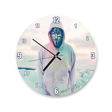 Cakasaat Okyanus Anonymous Maske Duvar Saati