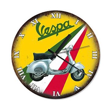 Cakasaat Renkli Yolda Vespa Retro Duvar Saati