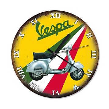 Cakasaat Renkli Yolda Vespa Retro Duvar Saati