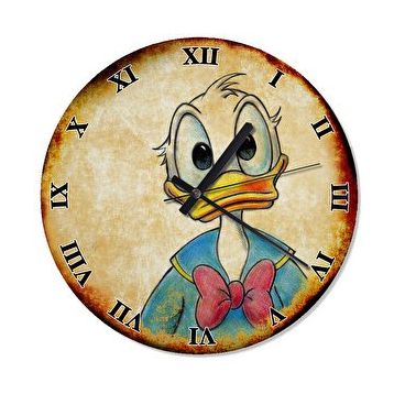 Cakasaat Retro Donald Duck Analog Duvar Saati