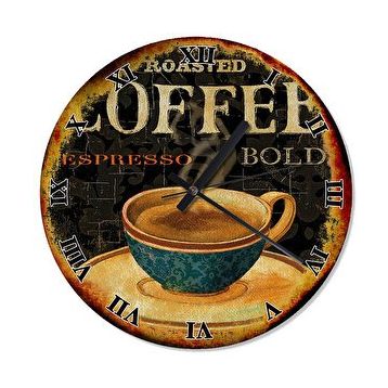 Cakasaat Retro Espresso Kahve Fincanı Duvar Saati