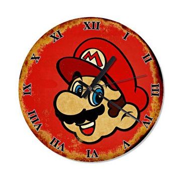 Cakasaat Retro Süper Mario Şekilli Duvar Saati