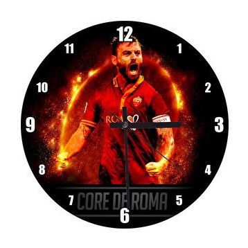 Cakasaat Roma Ateşi Daniele De Rossi Duvar Saati