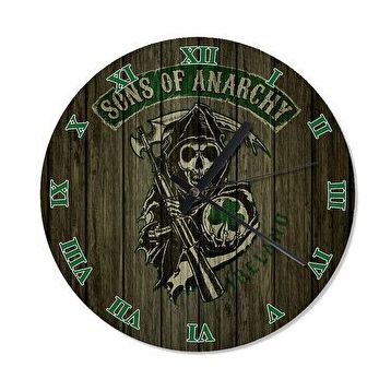 Cakasaat Sons Of Anarchy Anarşinin Oğulları Desenli Duvar Saati