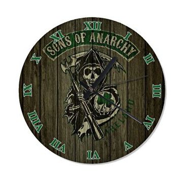 Cakasaat Sons Of Anarchy Anarşinin Oğulları Desenli Duvar Saati