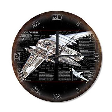 Cakasaat Star Wars Naboo Cruiser Savaş Gemisi Dekoratif Duvar Saati