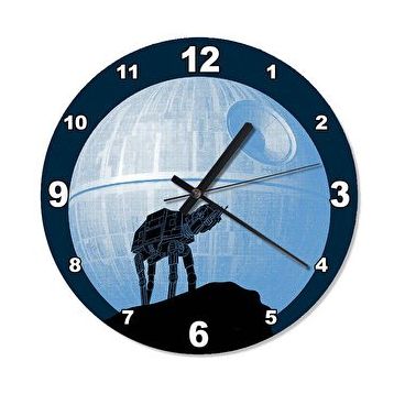 Cakasaat Starwars Moon Akarlı Duvar Saati