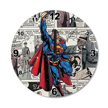 Cakasaat Superman Ahşap Duvar Saati