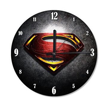 Cakasaat Süpermen Logo Sessiz Duvar Saati