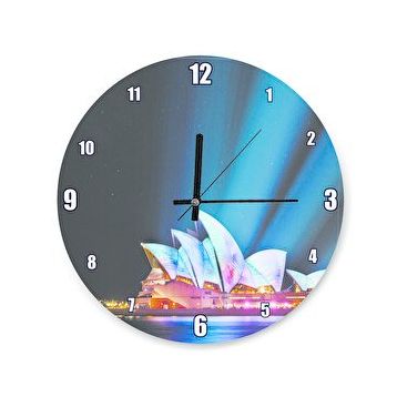 Cakasaat Sydney Opera Binası Gece Görünüş Duvar Saati