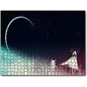 Cakatablo Gece, Ay, Kız ve Tilki 1000 Parça Puzzle