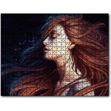 Cakatablo Kahverengi Saçlı Kız 120 Parça Puzzle