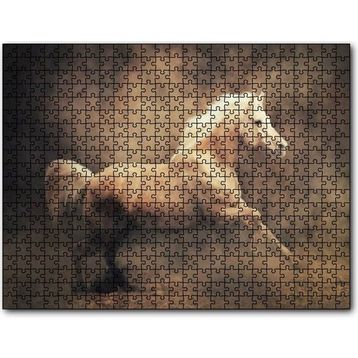 Cakatablo Sarı Renk Koşan At Görseli 1000 Parça Puzzle