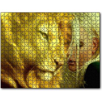 Cakatablo Sarı Saçlı Kız ve Aslan 1000 Parça Puzzle