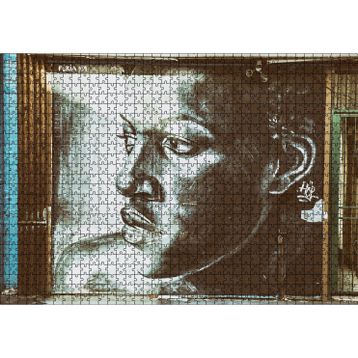 Cakatablo Siyahi Kadın Temalı Duvar Boyama 1000 Parça Puzzle