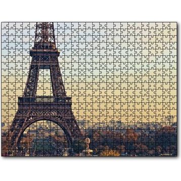 Cakatablo Sonbahar Günbatımı Eyfel Kulesi ve Şehir Manzarası 1000 Parça Puzzle