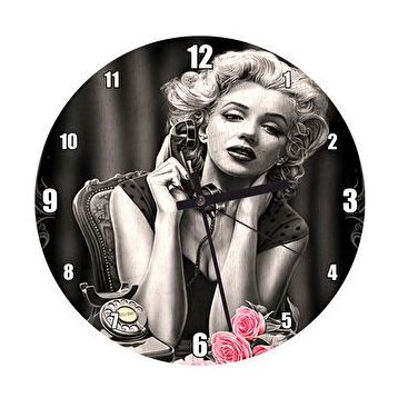 Cakatablo Telefonda Marilyn Monroe Duvar Saati