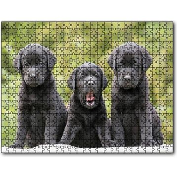 Cakatablo Üç Sevimli Siyah Yavru Köpek 1000 Parça Puzzle