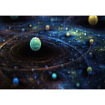 Cakatablo Uzay Zaman Görseli 1000 Parça Puzzle