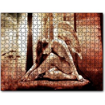 Cakatablo Yağlı Boya Resmi Melek Kanatlı Kadın Görseli 1000 Parça Puzzle