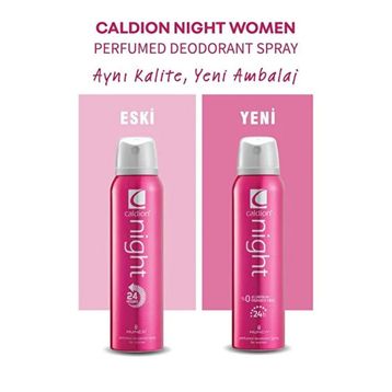 Caldion 150 ML Kadın Night x 6 Adet Deodorant Sprey