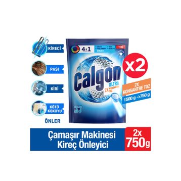 Calgon 750 gr Power Kir Pas Kireç ve Koku Önleyici 4'ü 1 Arada Ultra Konsantre Toz