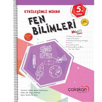 Çalışkan Yayınları 5. Sınıf Fen Bilimleri Etkileşimli Mikro Defter