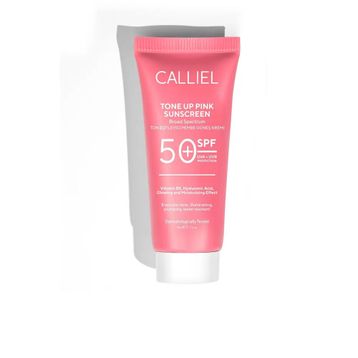 Calliel Ton Eşitleyici Aydınlatıcı SPF 50+ 50 ml Glutatyon Hyaluronik Asit Etkili Renkli Güneş Kremi
