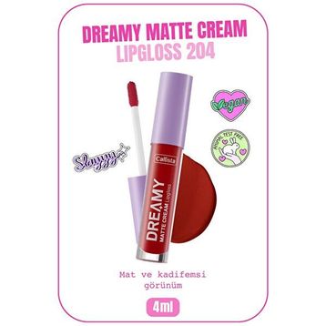 Callista Dreamy Matte Cream No:204 Kırmızı Mat Görünümlü Lipgloss