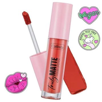 Callista Truly Matte Liquid Lipstick 405 Peachy Queen Pembe Mat Likit Ruj
