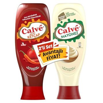 Calve 1150 gr Acılı Ketçap + Yağı Azaltılmış Mayonez